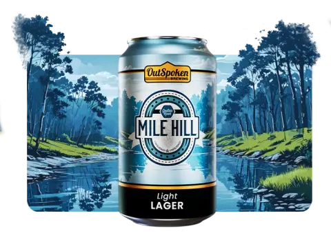 OutSpoken Mile Hill light lager can