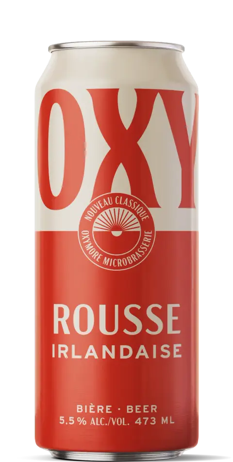 Can of Oxymore Irish red ale
