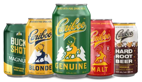 Cariboo beer cans from Pacific Western Brewing