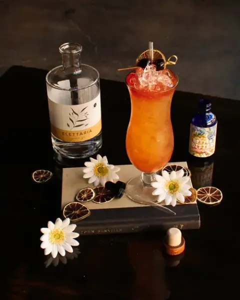 A twist on the Tiki classic using spiced gin, this tropical treat is sure to transport you to a desert island in your mind…