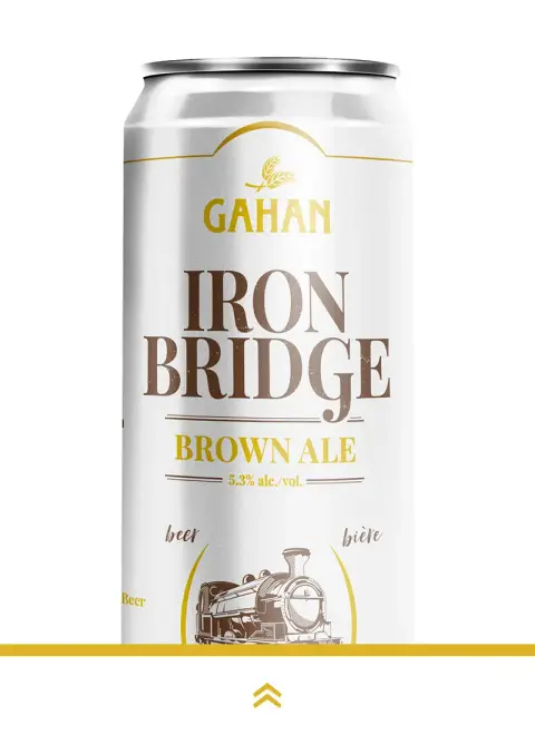 Can of Gahan Iron Bridge Brown Ale