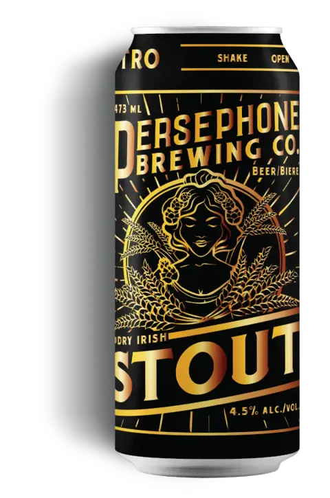 Persephone Dry Irish Stout can