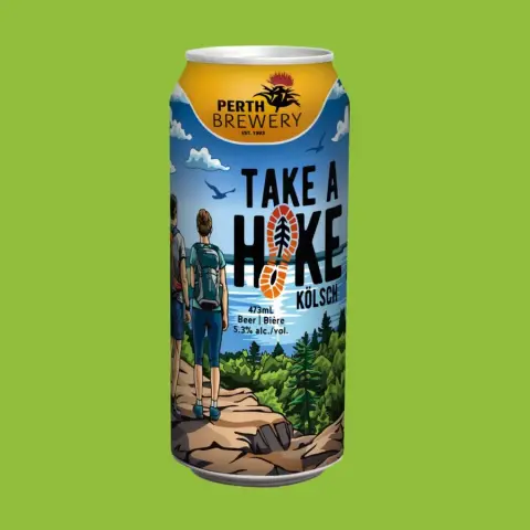 A can of Take a Hike Kölsch