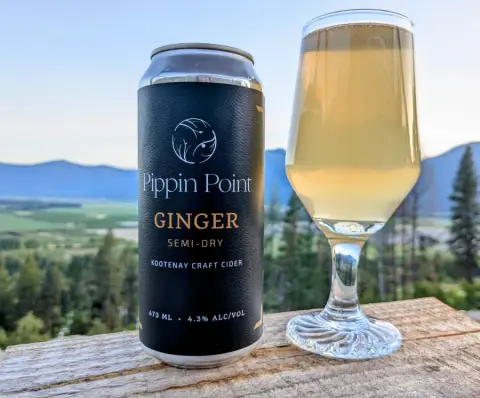 Pippin Point Ginger Cider cans