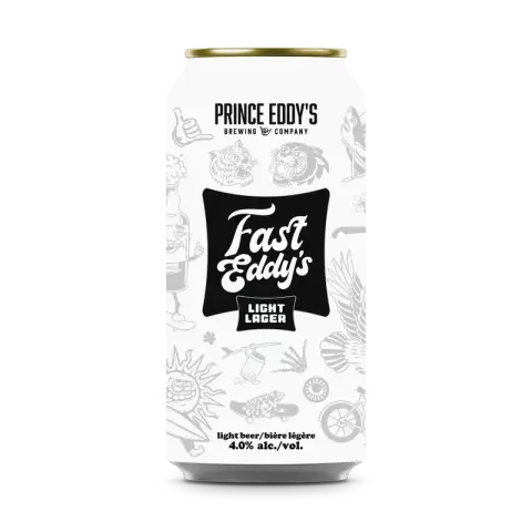 Prince Eddy's Fast Eddy's light lager can