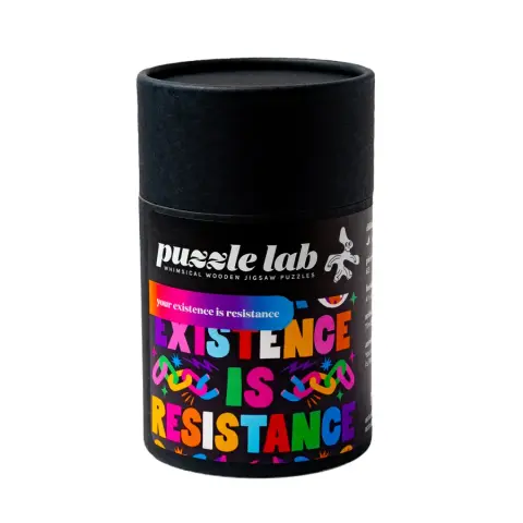 Your Existence is Resistance Mini Wood Jigsaw Puzzle