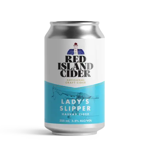 Red Island Cider Lady's Slipper Rosé can