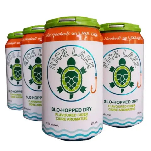 Rice Lake Slo-Hopped Dry Cider in 355 mL cans