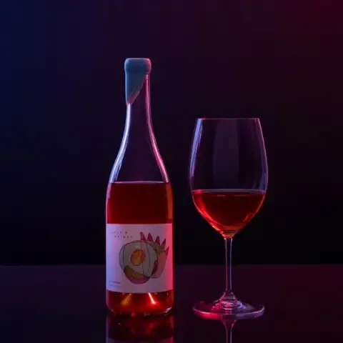 A bottle of 2022 The Beast orange wine