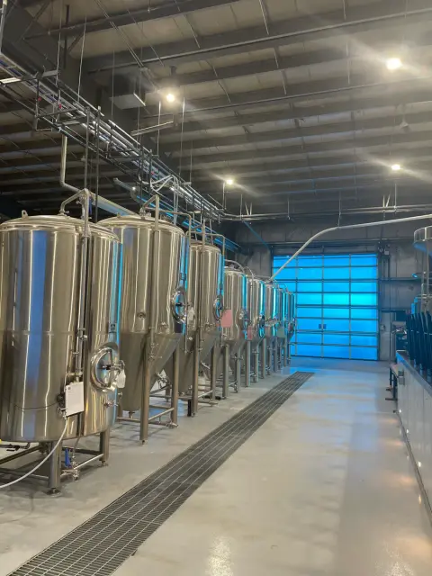Fermentation tanks in the Rival Trade brewhouse