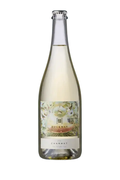 Bottle of Rockway Vineyards Charmat sparkling white wine