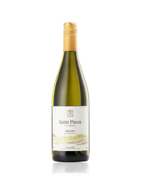 A bottle of Envol white wine