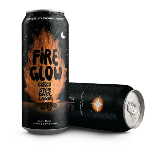 Sawdust City Fire Glow Czech dark lager cans