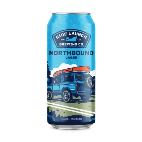 Side Launch Northbound Lager can