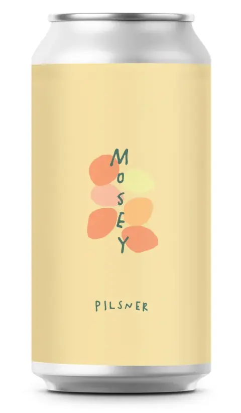 Slake Brewing Mosey Pilsner can