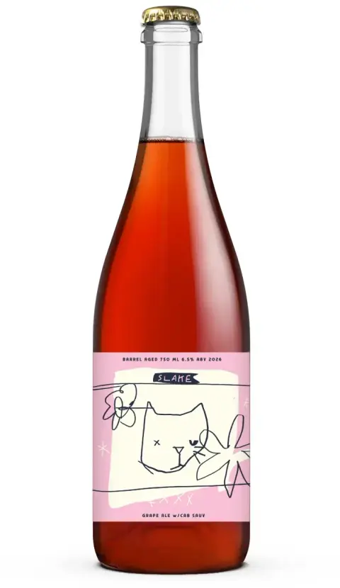 Slake Brewing Darren The One Eyed Cat barrel-aged grape ale bottle