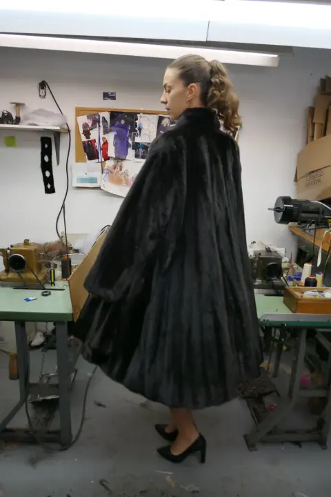 Swing Tuxedo Black Fur Coat