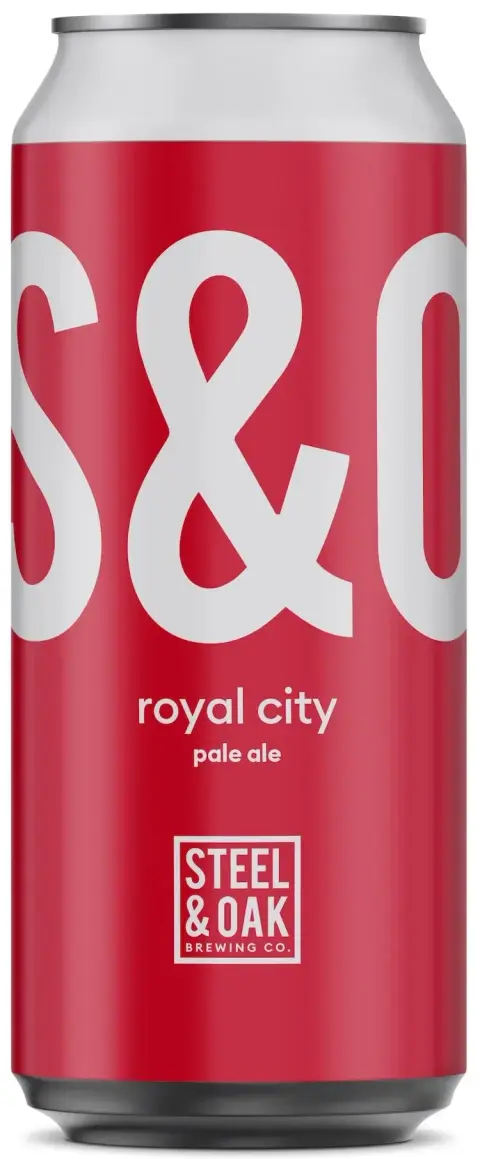 A can of Steel & Oak Royal City Pale Ale