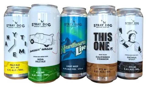 Four Stray Dog Brewing beers