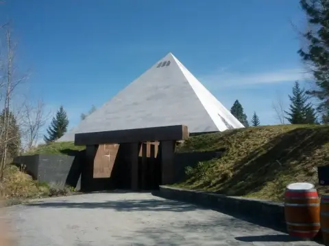 The Summerhill pyramid on the Kelowna vineyard