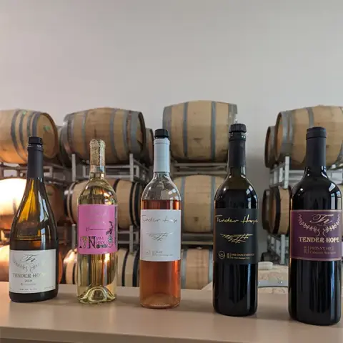 Tender Hope wine club bottles