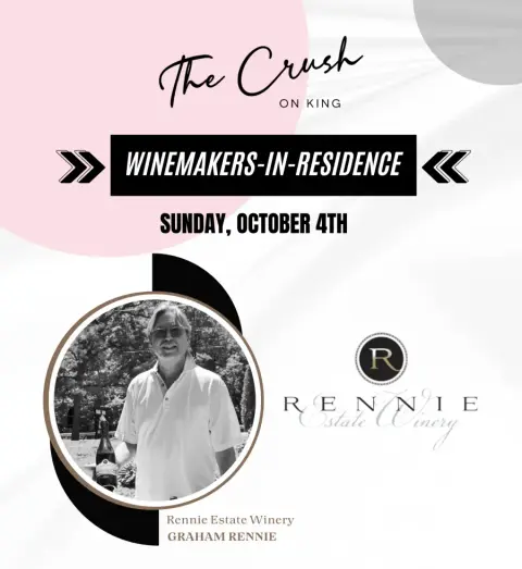Sunday, October 4th - Rennie Estate Winery - Vineyard to Glass Experience