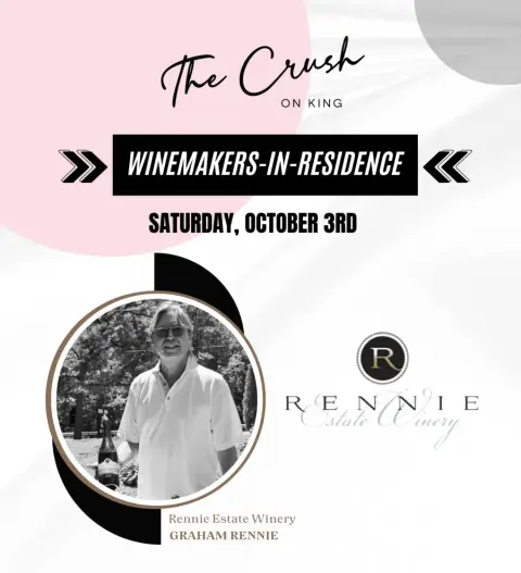 Saturday, October 3rd - Rennie Estate Winery - Vineyard to Glass Experience