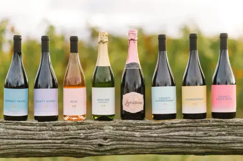 Bottles of Grange of Prince Edward wine
