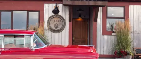 The View Winery wine shop in the vintage packing house
