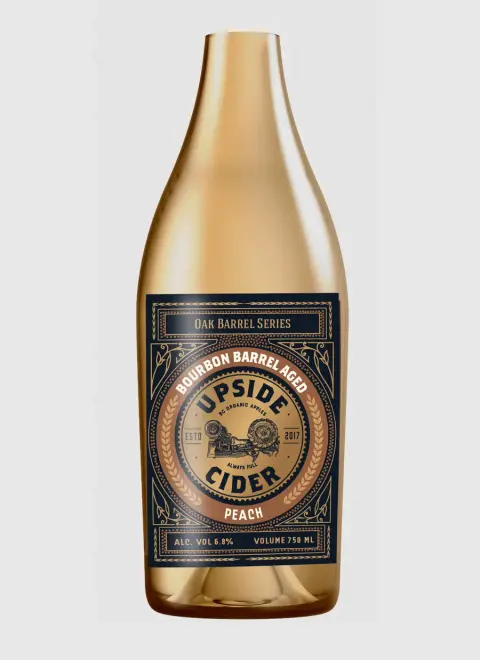 Upside Cider Bourbon Barrel Aged Peach, 750 mL bottle