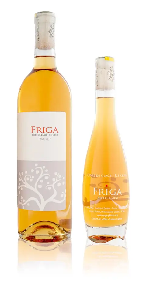 Bottles of Friga ice cider from Vergers Philion