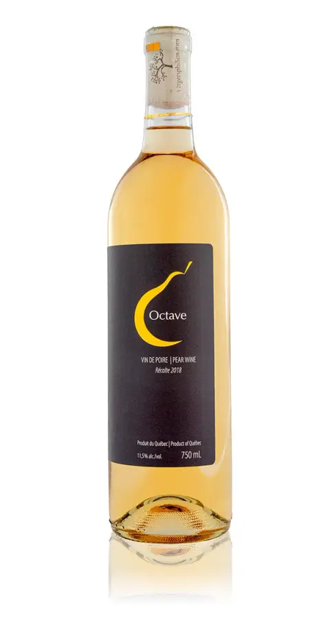 A bottle of Octave pear wine from Vergers Philion