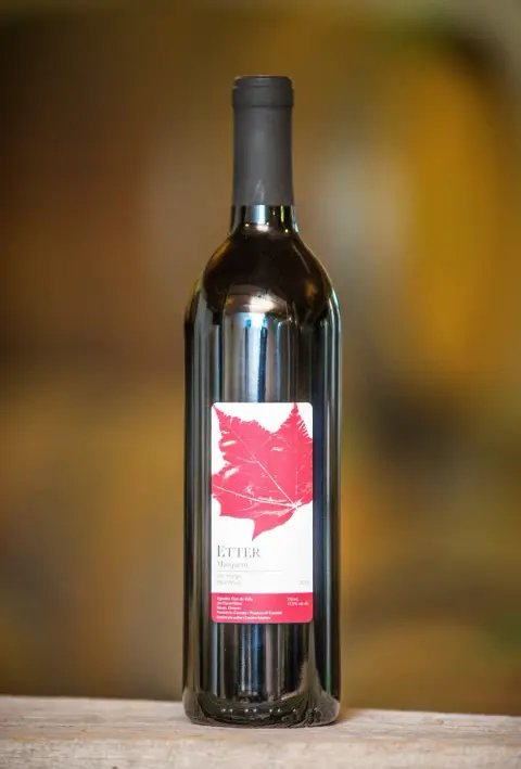 A bottle of Marquette red wine