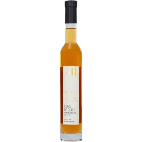 A bottle of Coteau Rougemont Cidre de Glace Grande Réserve ice cider