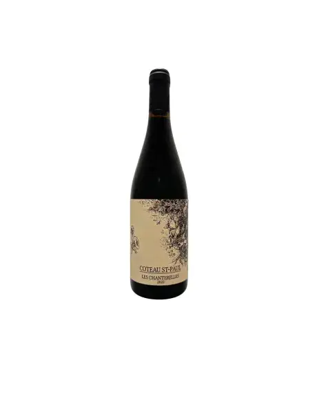 Bottle of Les Chanterelles red wine