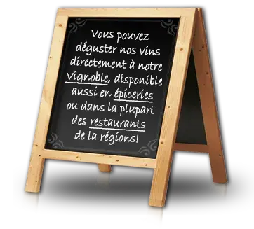 Nos vins disponbiles en restaurant
