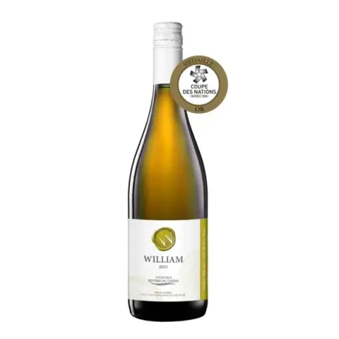 Bottle of William Blanc white wine