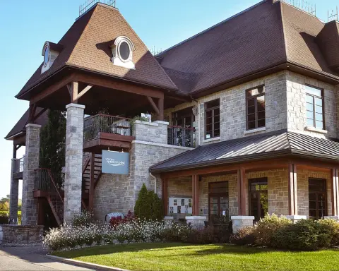 The vineyard boutique at Vignoble Rivière du Chêne