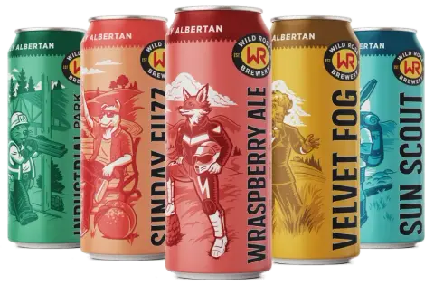 Wild Rose beer cans