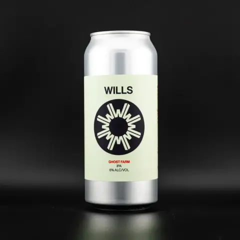 A can of WILLS Ghost Farm IPA, 6% alc./vol.