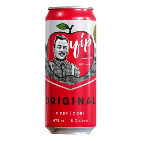 Yip Original cider, 473 ml can