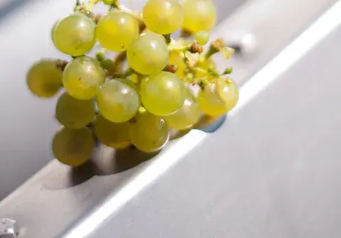 Grapes on the vine at Zanatta's Glenora vineyard